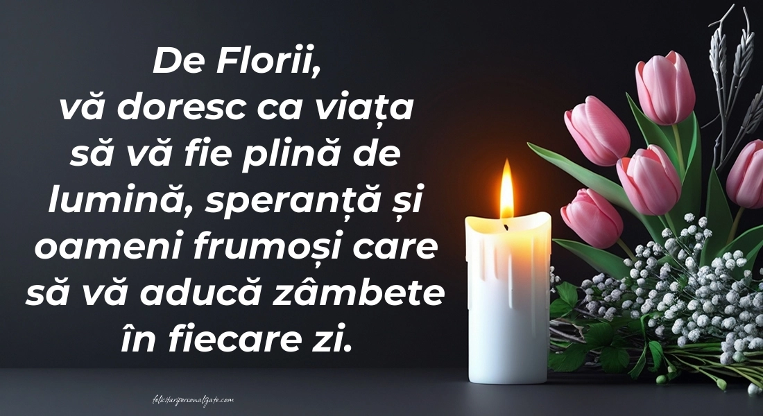 Cele Mai Frumoase Felicitări și Imagini de Florii 2026: Flori și lumânări