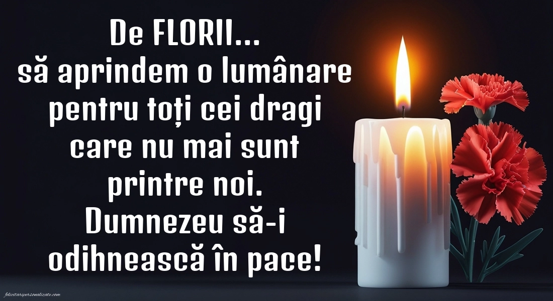 Cele Mai Frumoase Felicitări și Imagini de Florii 2026: Lumânari (Comemorare)