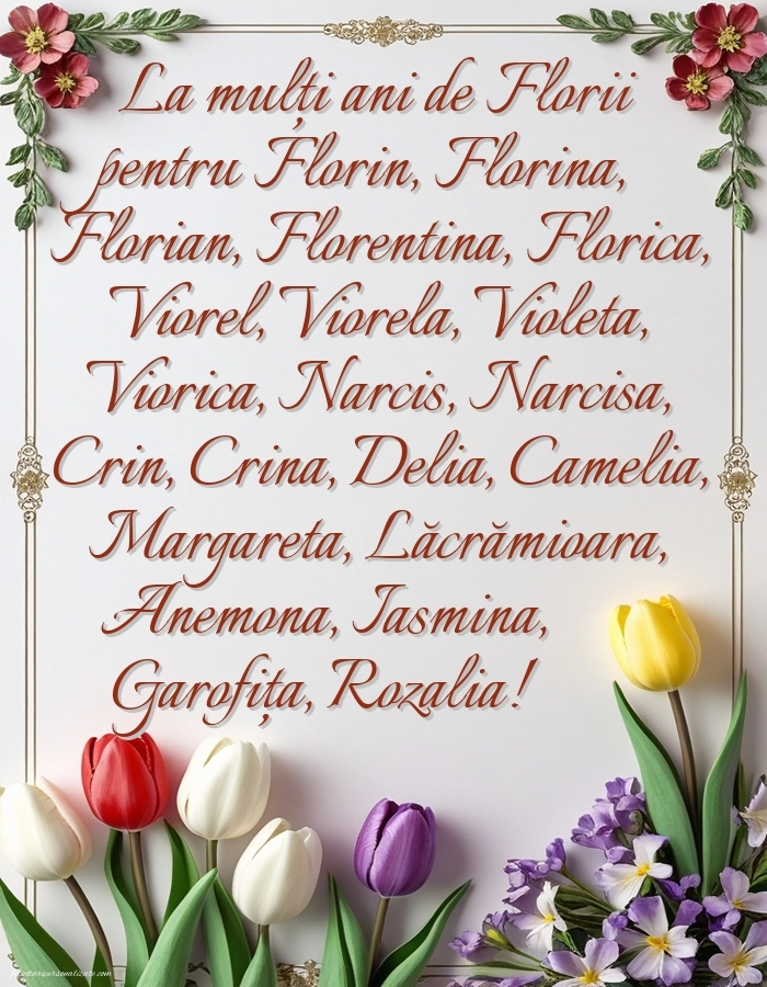 Imagini frumoase cu urări de Florii: Flori