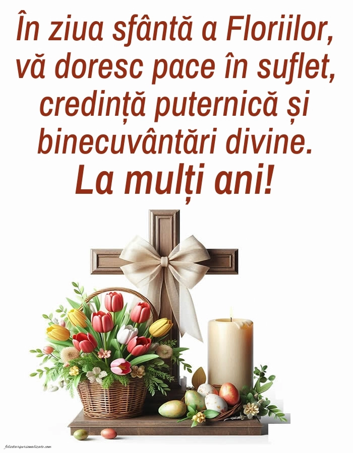 Felicitări de Florii pentru facebook: Credință
