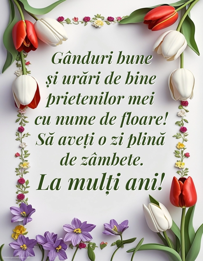 Imagini frumoase cu urări de Florii: Flori