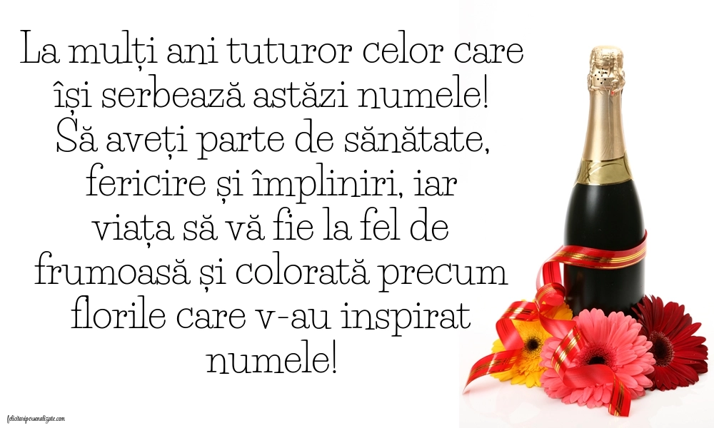 Imagini cu mesaje de Florii 2025: Șampanie și flori