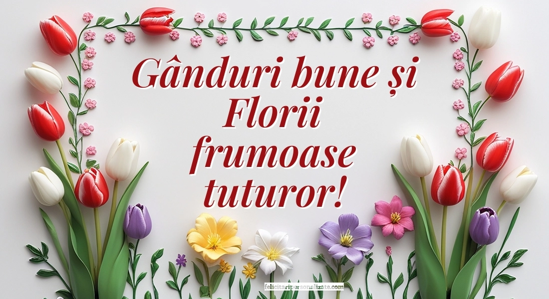 Imagini cu felicitări de Florii 2026: Flori