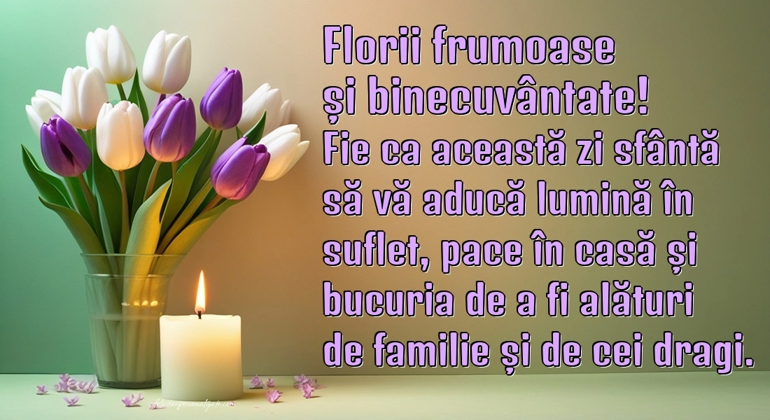 Cele Mai Frumoase Felicitări și Imagini de Florii 2026: Flori și lumânări