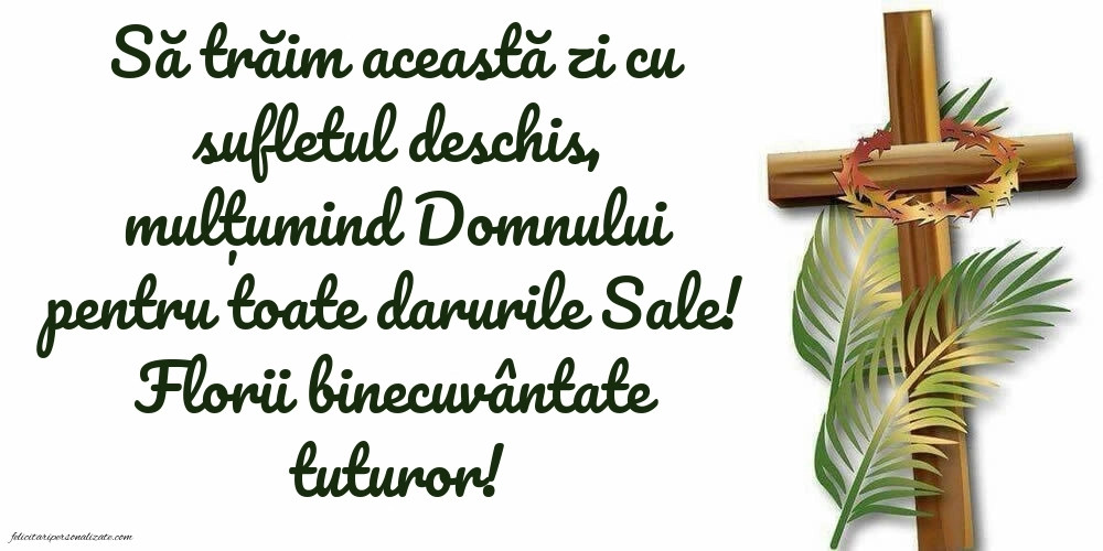 Felicitări cu urări de Florii: Credință