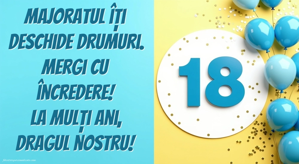 Imagini cu Felicitări de 18 Ani pentru Fiu: Baloane