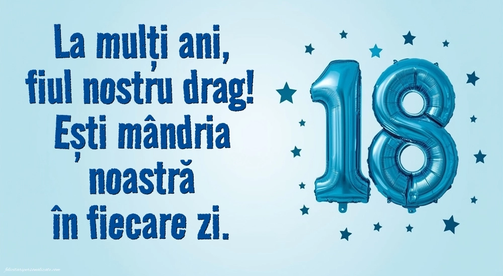 Imagini cu Felicitări de 18 Ani pentru Fiu: Baloane