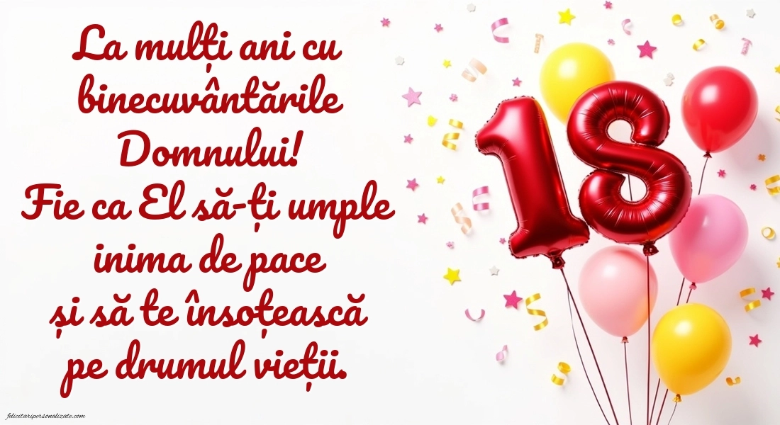 Imagini cu Felicitări de 18 ani pentru Fiică: Baloane