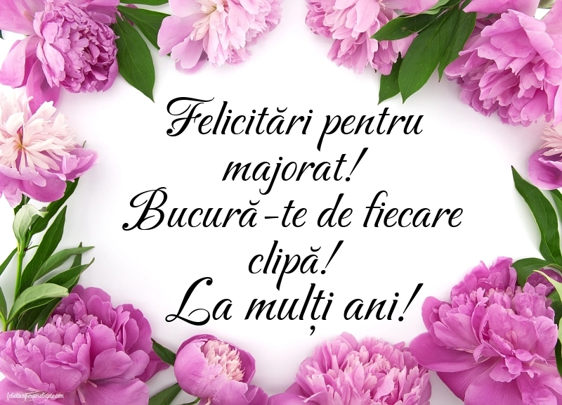 Imagini cu Felicitări de Majorat – 18 Ani – Pentru Fete: Flori