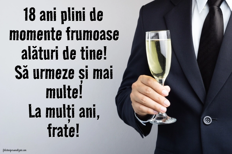 Imagini cu Felicitări de 18 Ani pentru Frate: Șampanie