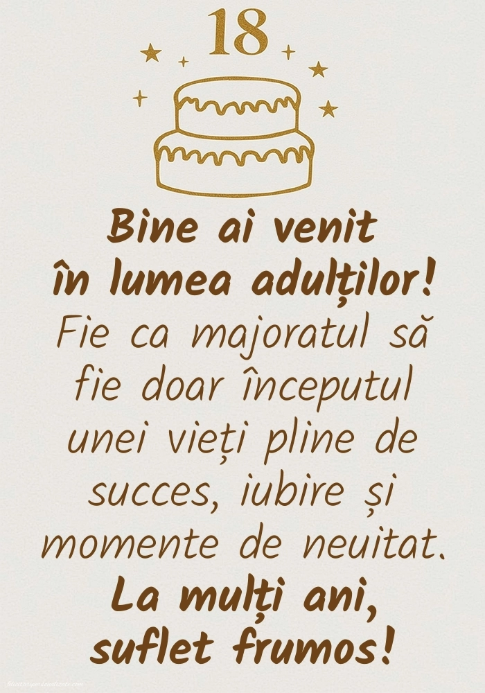 Imagini cu Felicitări de 18 ani pentru Nepoată: Tort
