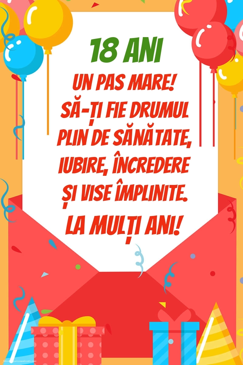 Imagini cu Felicitări de 18 ani pentru Nepoată: Baloane și Cadouri