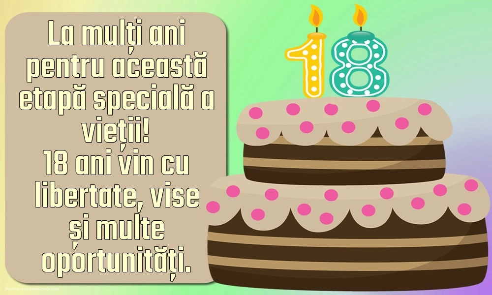Imagini cu Felicitări de 18 Ani pentru Nepot: Tort