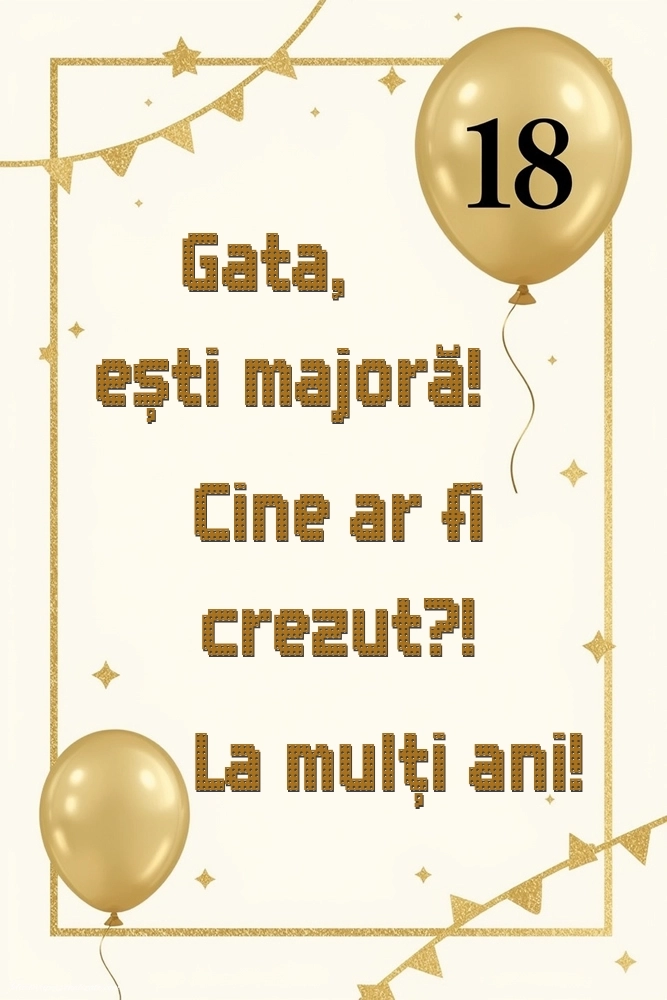 Imagini cu Felicitări de 18 ani pentru Soră: Baloane