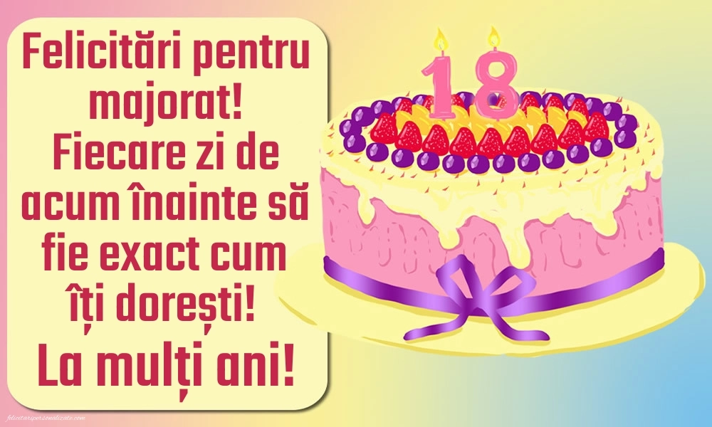 Imagini cu Felicitări de 18 ani pentru Verișoară: Tort