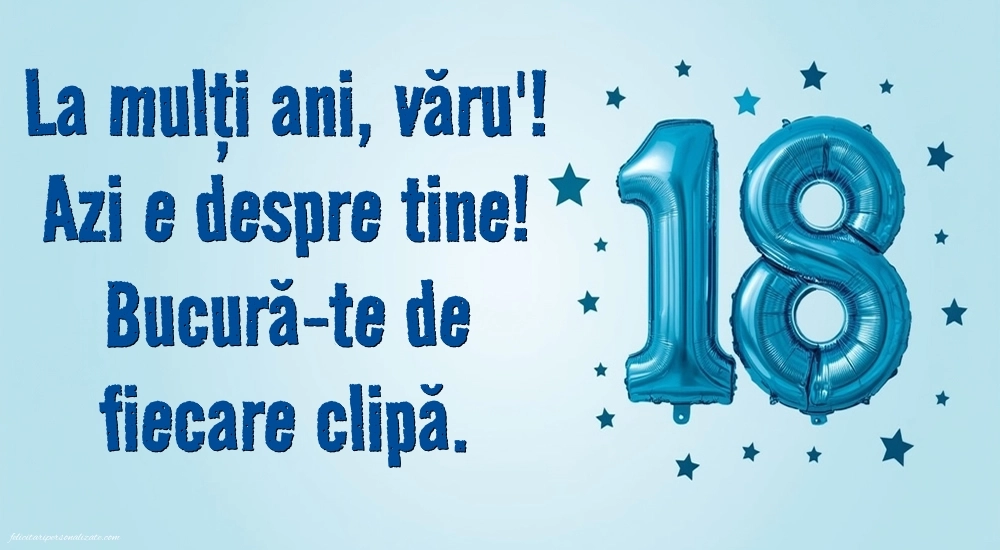 Imagini cu Felicitări de 18 Ani pentru Verișor: Baloane