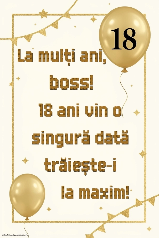 Imagini cu Felicitări de 18 Ani pentru Verișor: Baloane