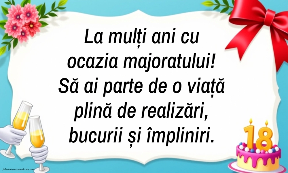 Cele mai frumoase imagini cu La Mulți Ani 18 ani: Șampanie și tort