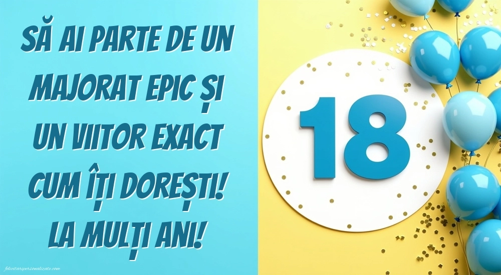 Cele mai frumoase imagini cu La Mulți Ani 18 ani: Baloane