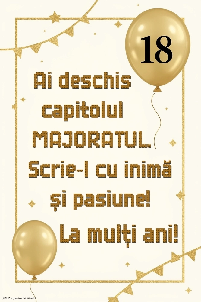 Imagini cu Urări de La Mulți Ani de Majorat: Baloane