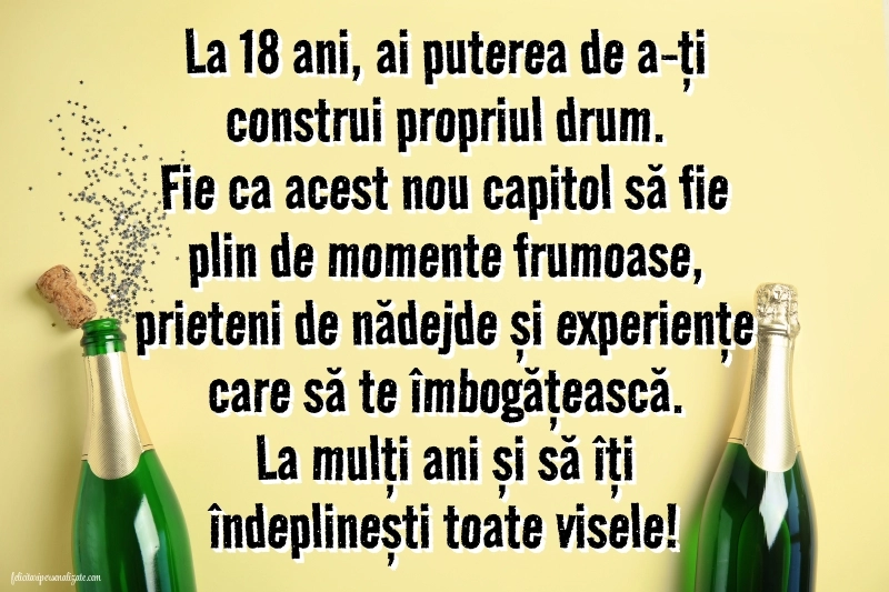 Cele mai frumoase imagini cu La Mulți Ani 18 ani: Șampanie și confetti