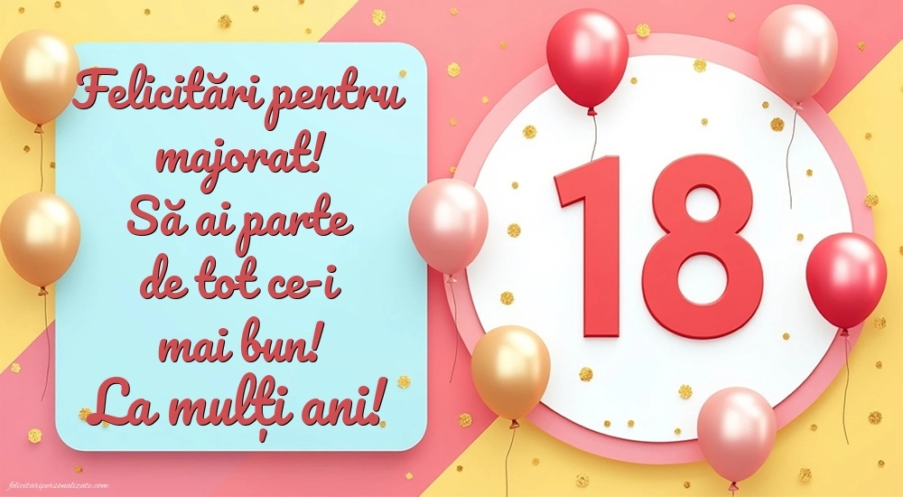 Cele mai frumoase imagini cu La Mulți Ani 18 ani: Baloane