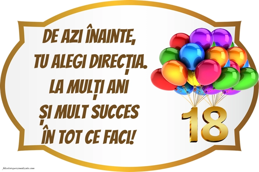 Imagini cu Urări de La Mulți Ani de Majorat: Baloane