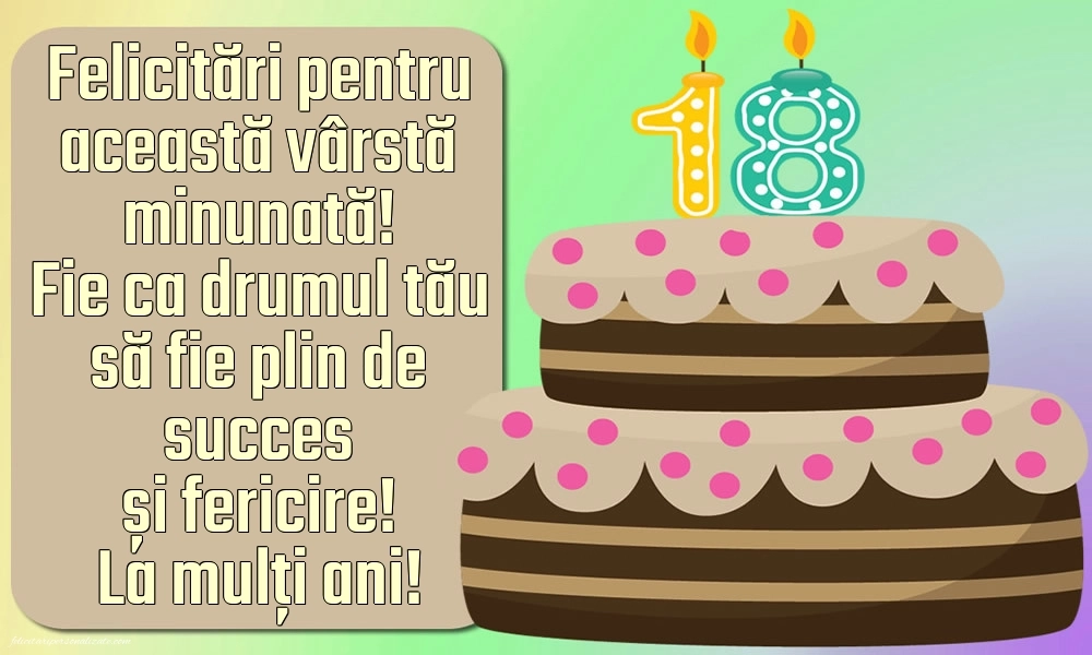 Imagini cu Urări de La Mulți Ani de Majorat: Tort
