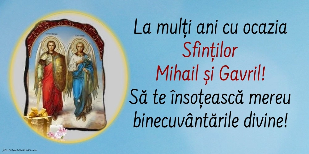 Imagini de la mulți ani de Sf. Mihail și Gavril: Sf. Mihail și Gavril