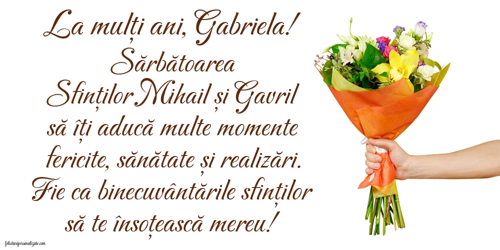 Imagini de la mulți ani de Sf. Mihail și Gavril: Buchet de flori