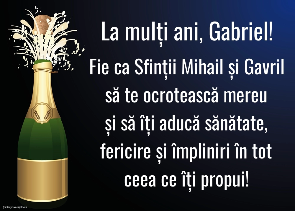 Imagini de la mulți ani de Sf. Mihail și Gavril: Șampanie