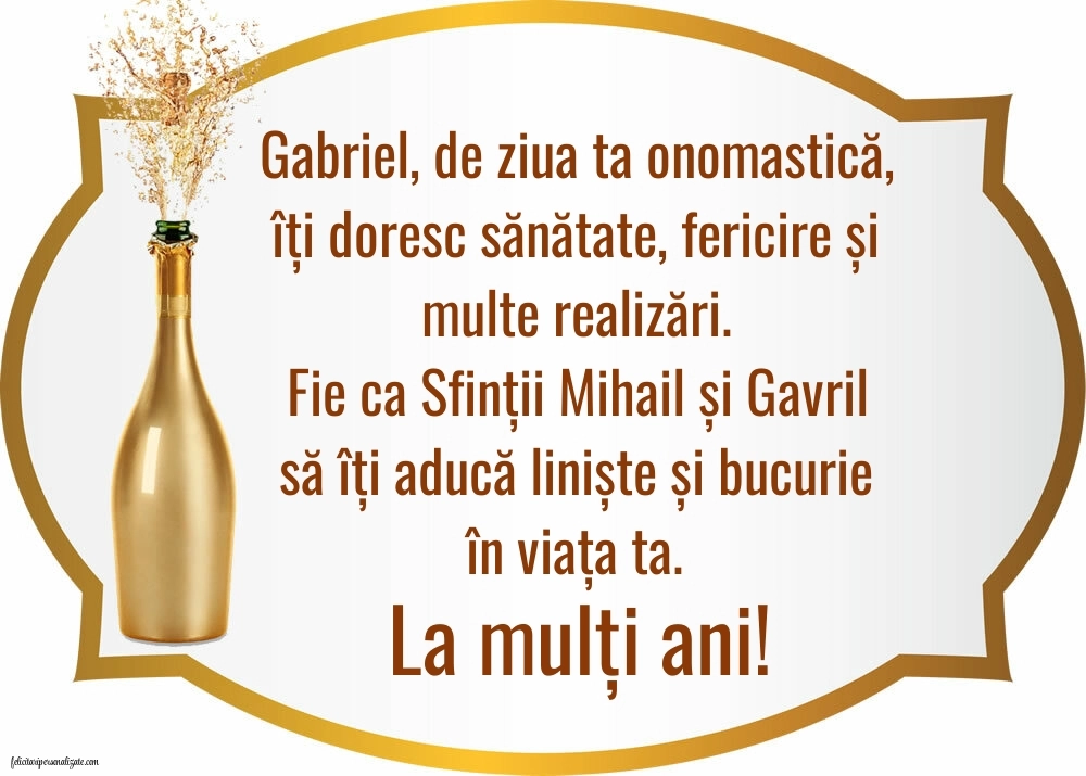 Imagini de la mulți ani de Sf. Mihail și Gavril: Șampanie