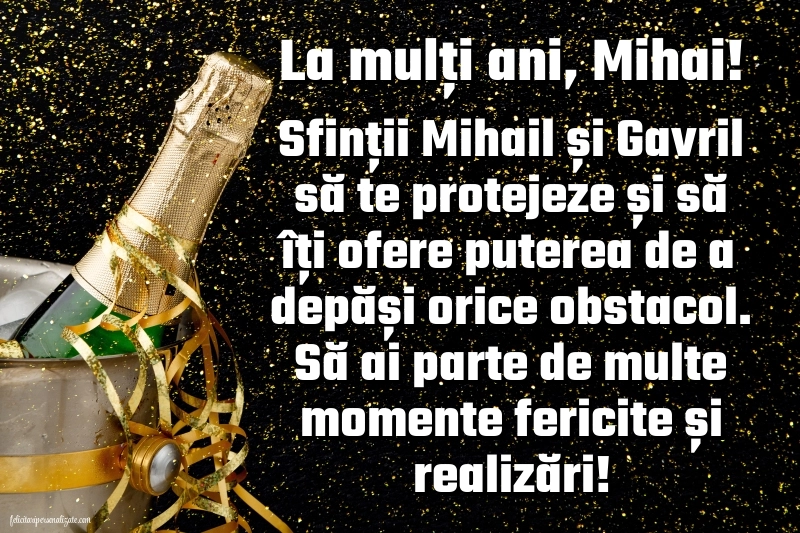 Imagini de la mulți ani de Sf. Mihail și Gavril: Șampanie