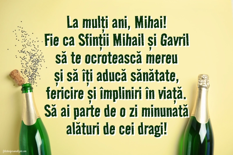 Imagini de la mulți ani de Sf. Mihail și Gavril: Șampanie și confetti