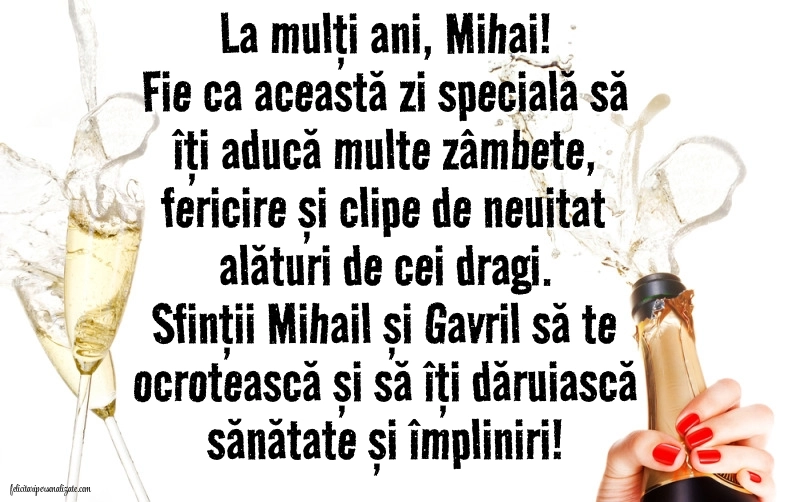 Imagini cu mesaje de Sfinții Mihail și Gavril - 8 Noiembrie 2025: Șampanie