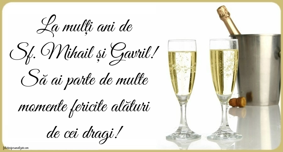 Imagini de la mulți ani de Sf. Mihail și Gavril: Șampanie