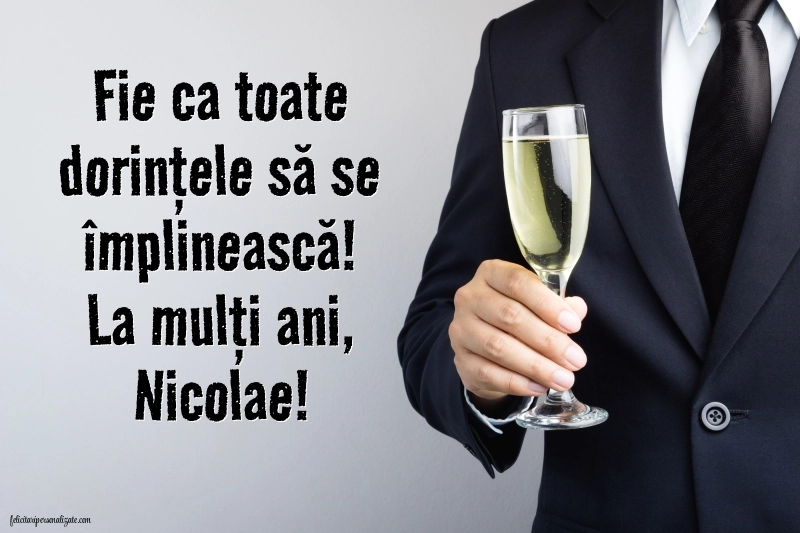 Imagini cu urări de La mulți ani Sfântul Nicolae 2025: Șampanie