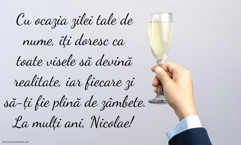 Imagini de la mulți ani de Sfântul Nicolae: Șampanie