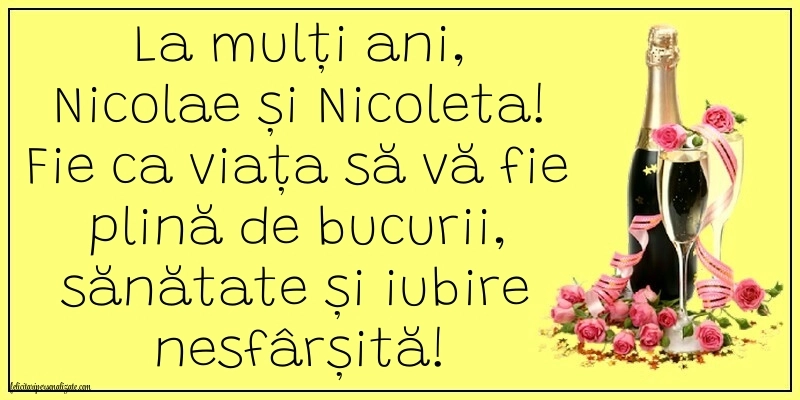 Imagini cu mesaje de Sfântul Nicolae - 6 Decembrie 2025: Șampanie și flori