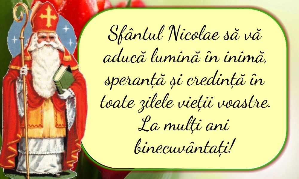 Imagini cu urări de La mulți ani Sfântul Nicolae 2025: Sf. Nicolae