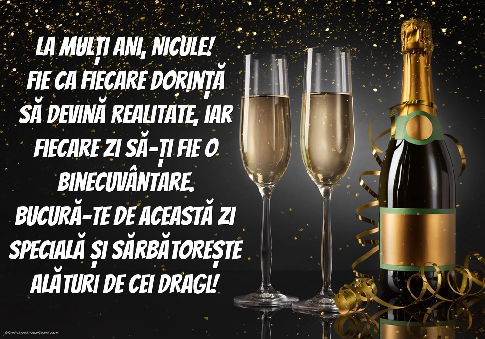 Imagini de la mulți ani de Sfântul Nicolae: Șampanie