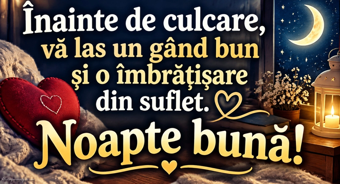 Imagini cu mesaje de Noapte bună: 