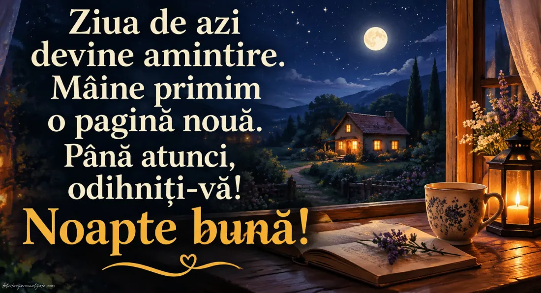 Imagini cu mesaje de Noapte bună: 