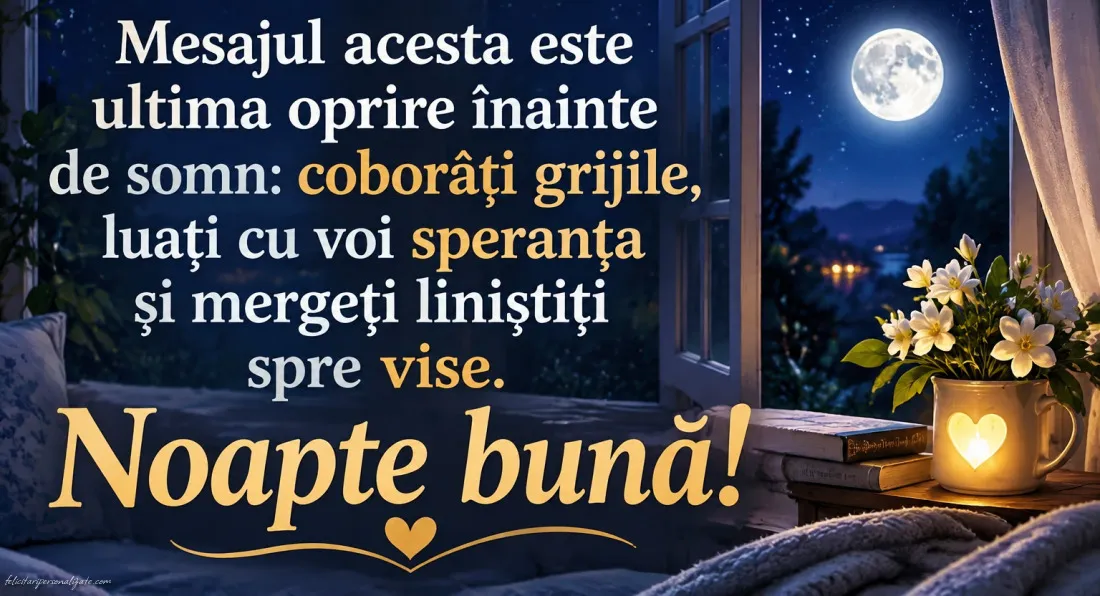 Imagini cu mesaje de Noapte bună: 