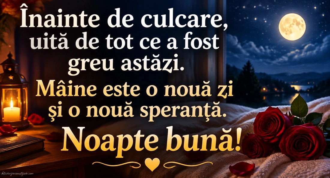Imagini cu mesaje de Noapte bună: 