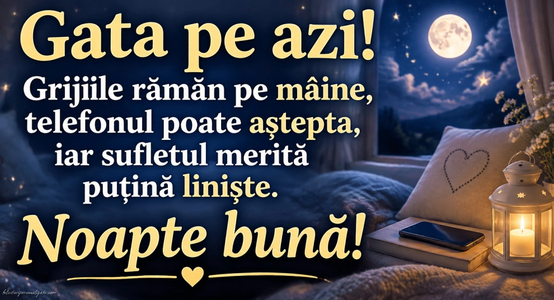 Imagini cu mesaje de Noapte bună: 