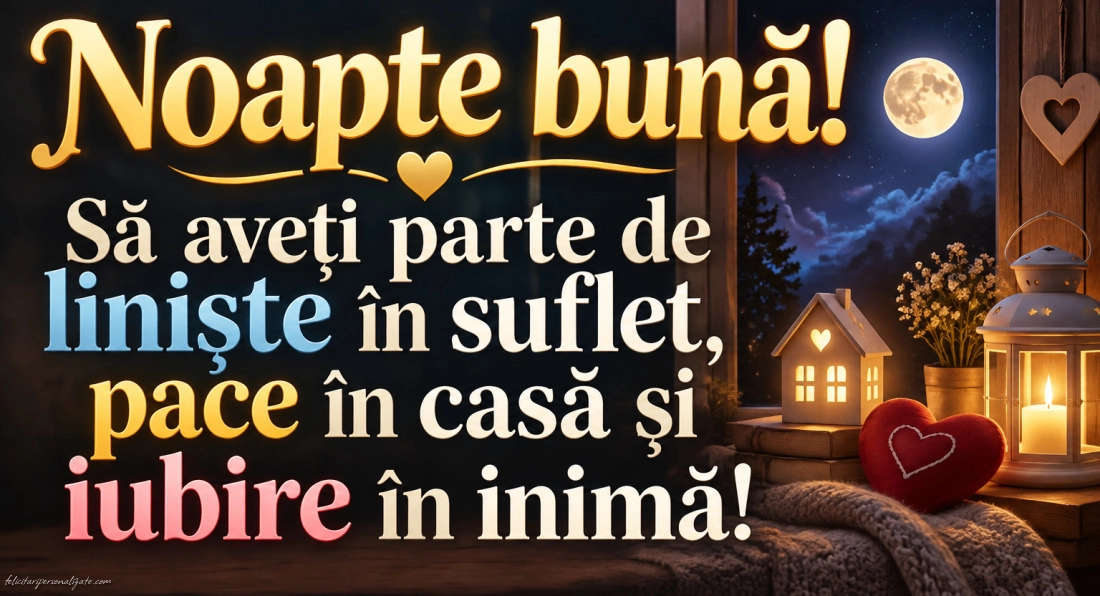 Imagini cu mesaje de Noapte bună: 