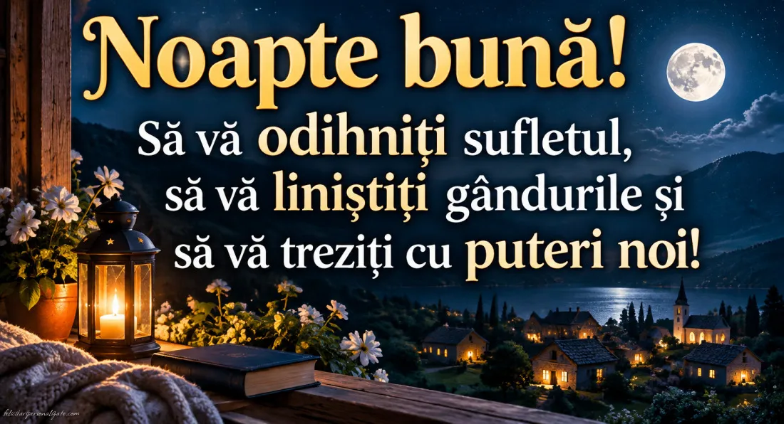 Imagini cu mesaje de Noapte bună: 