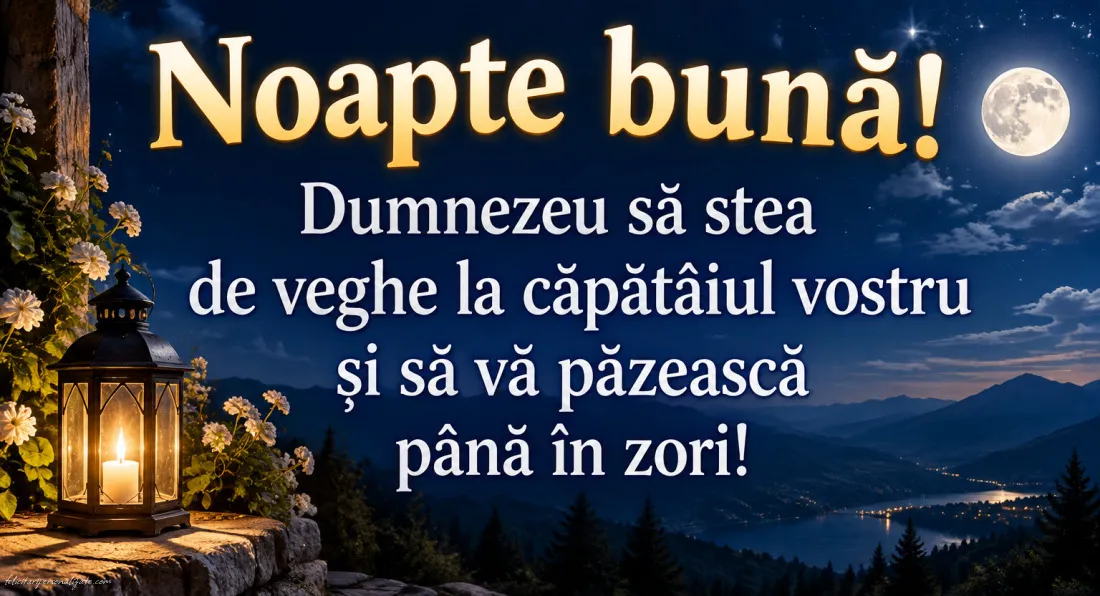 Imagini cu mesaje de Noapte bună: 