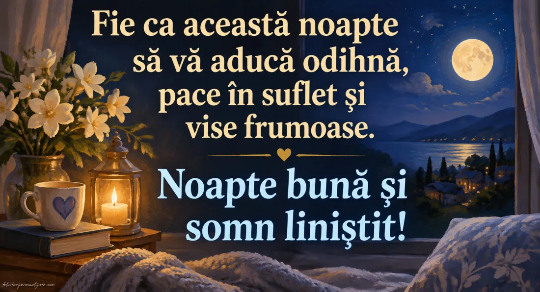 Imagini cu mesaje de Noapte bună: 